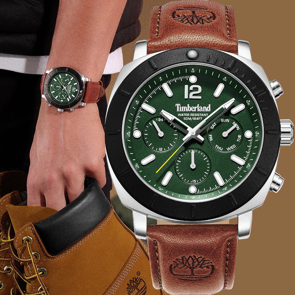 Timberland 天柏嵐 PYPERVILLE系列 三眼多功能手錶 TDWGF0074902, , large