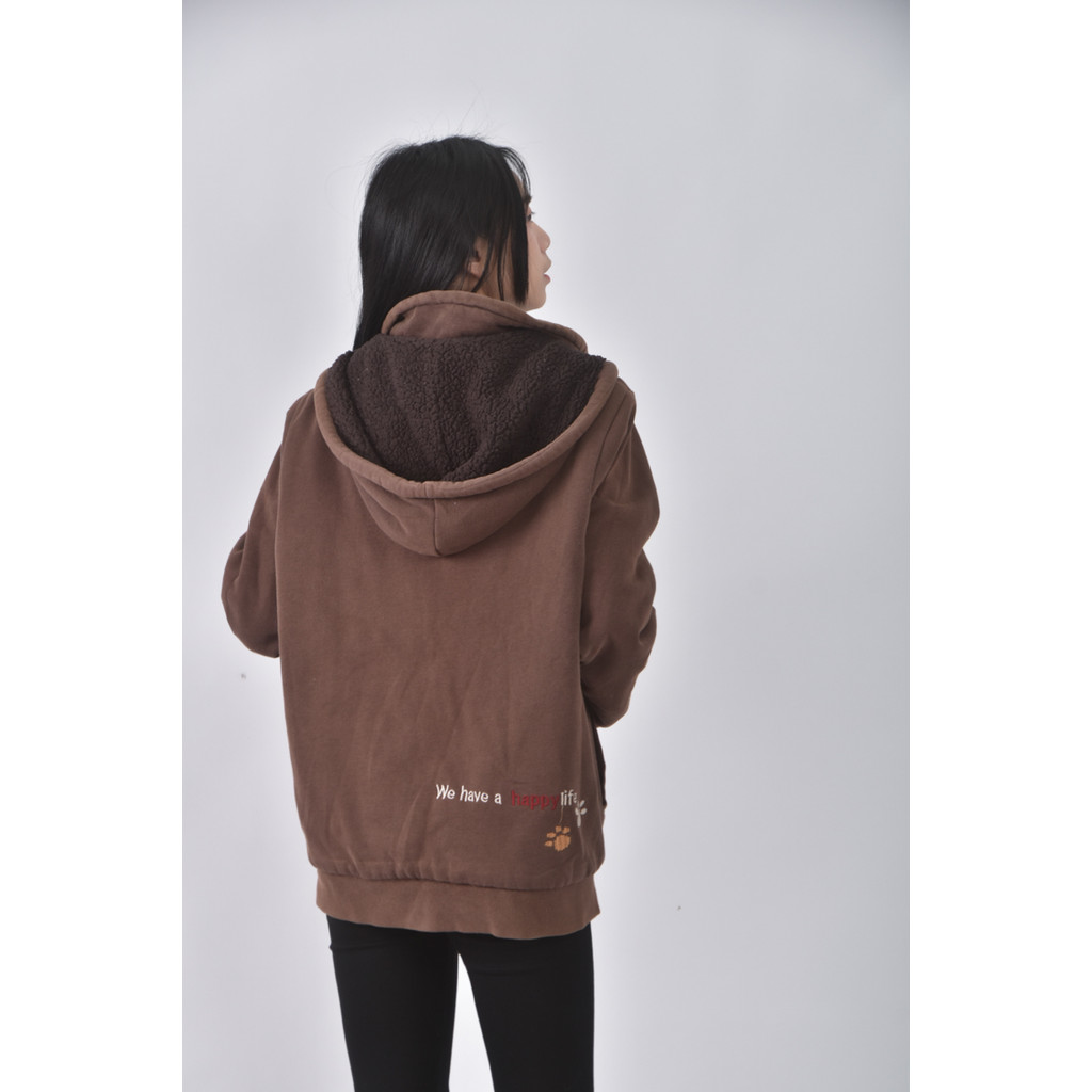 (XL) ise棉質刺繡棕色外套二手衣, , large