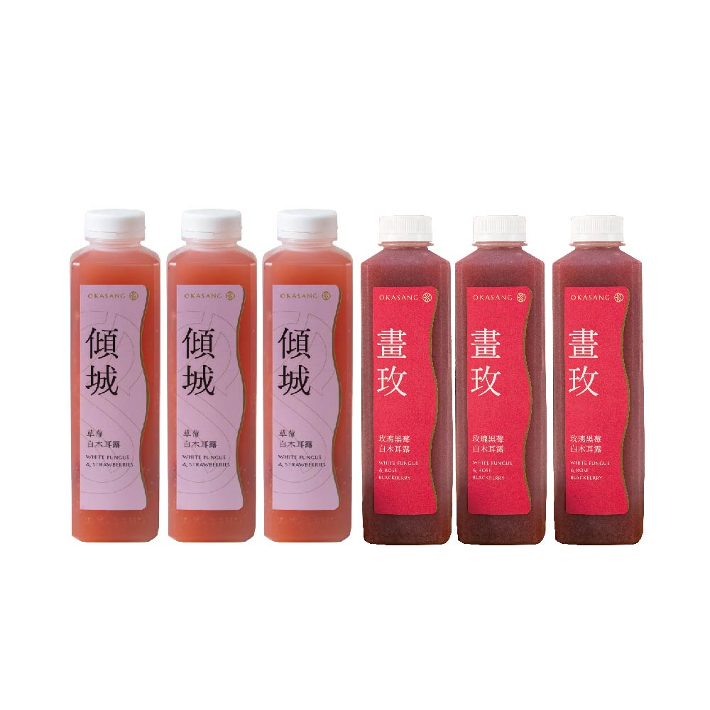 [日進生技]O卡桑最愛莓玫木耳露組｜1000ml*6(草莓白木耳露*3、玫瑰黑莓白木耳露*3), , large