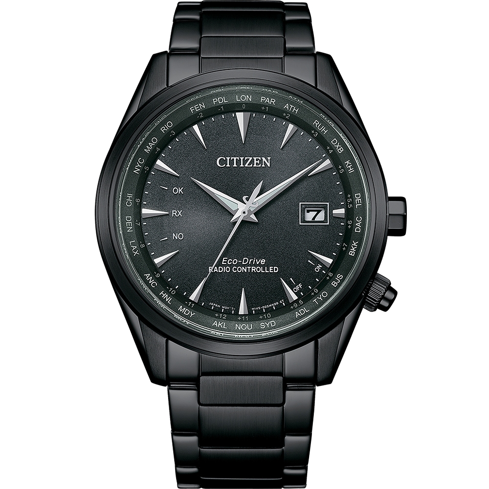 CITIZEN 星辰 光動能電波萬年曆手錶 CB0275-83E