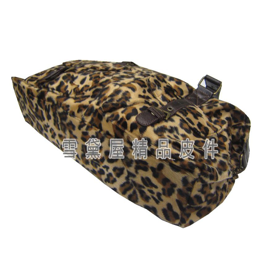 ~雪黛屋~LIAN 托特包水餃包大容量防水絨布+皮革辣妹可放A4資夾外出休閒上學附長背帶可手提肩背斜側88-0036, , large