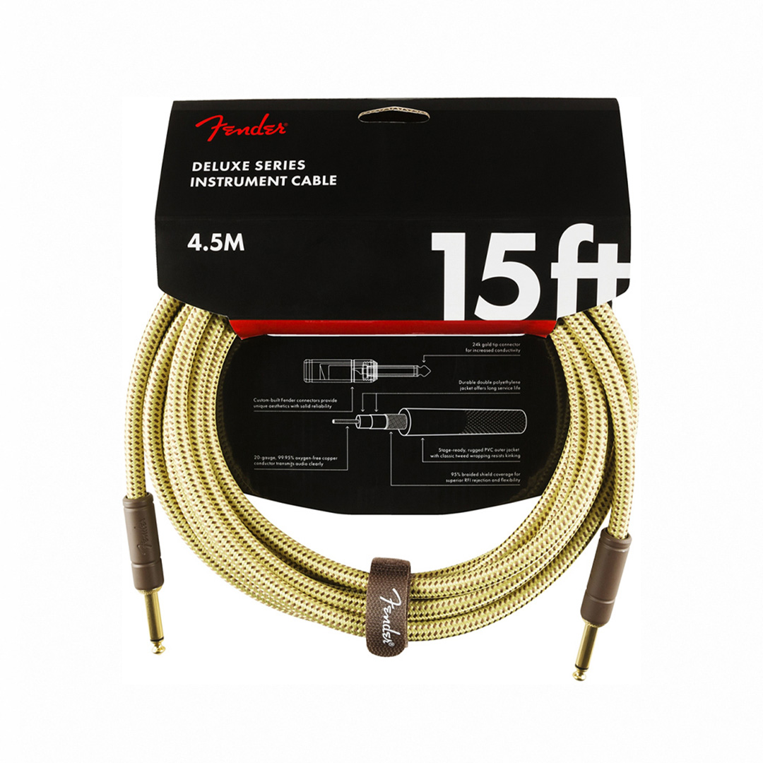 Fender Deluxe SS Tweed II 直頭樂器導線 3公尺 黃色編織
【敦煌樂器】, , large