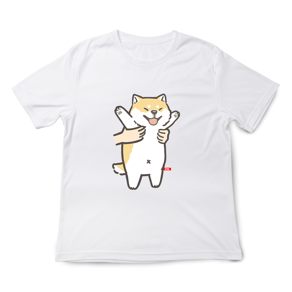 JZ TEE 柴犬 貓咪-飛高高 印花短袖T恤, , large