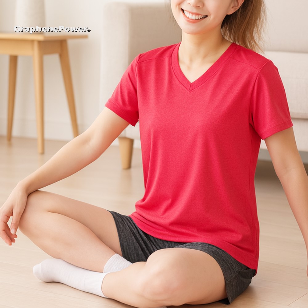 Graphene Thermal Circulation T-Shirt - Cherry Red/L, , large