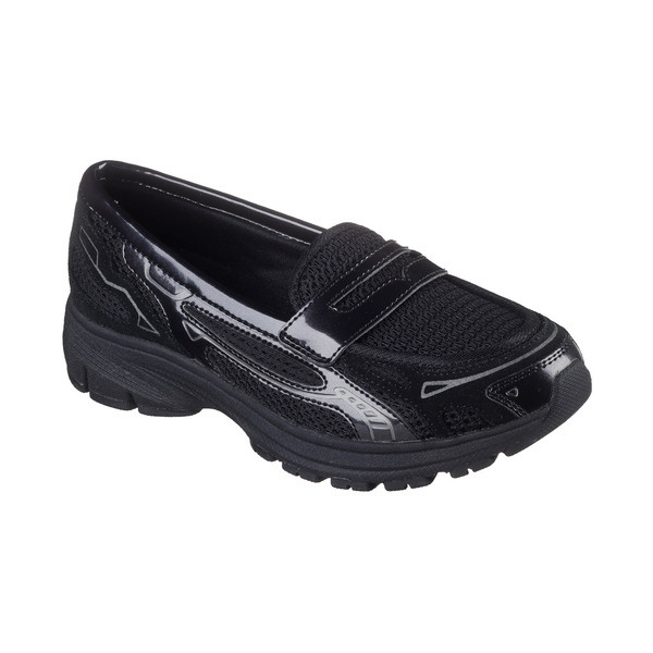 Kixpress-Skechers 思克威爾 Var-City 女 休閒鞋 樂福鞋 Y2K 舒適 穿搭 黑 [159305BBK], , large