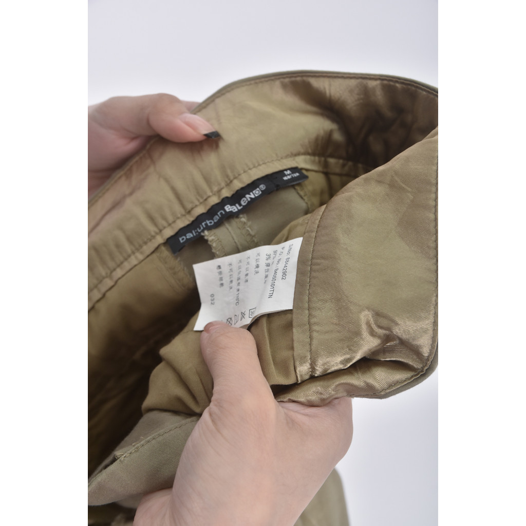 (L) baleno質感棉質黃色長褲二手衣, , large