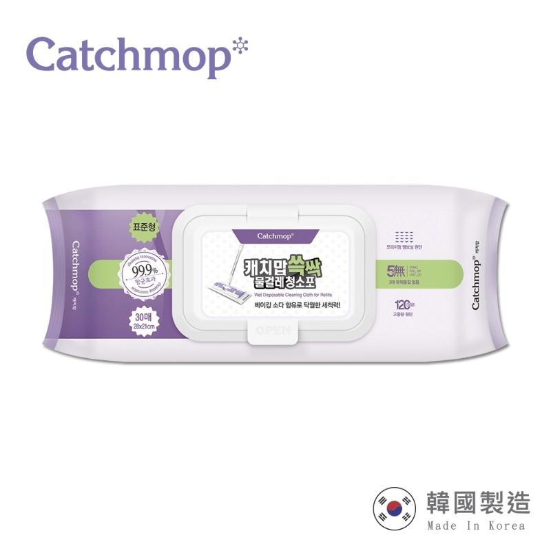 〔得來亞〕Catchmop除菌濕拖巾(30張) /更強地板殺菌 & 清潔力，99.9%除菌率認證, , large