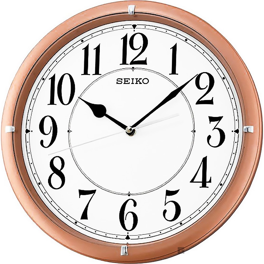 SEIKO 精工 指針式時尚掛鐘 時鐘-粉框 QXA637P, , large