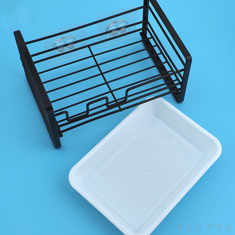 工業風不鏽鋼無痕置物瀝水盤架-小-2組, , large