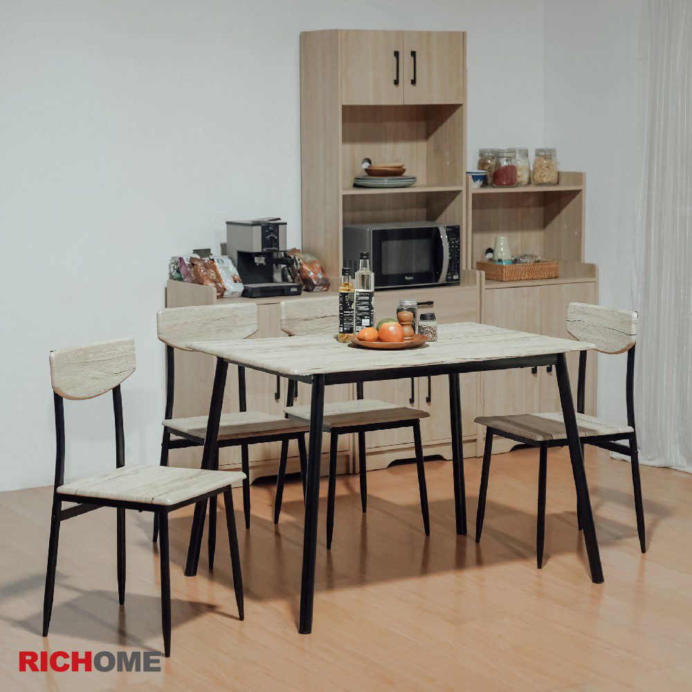 Dining table with four chairs, , large