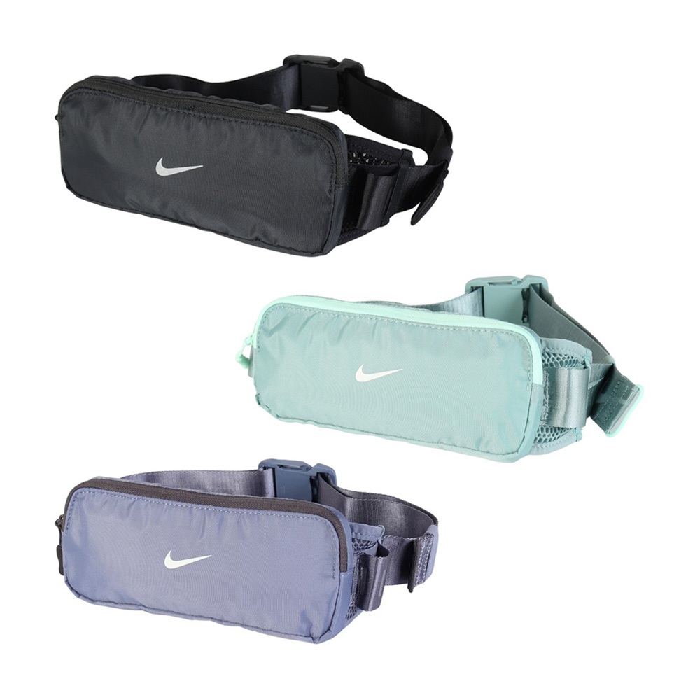 NIKE TEMPO 腰包 運動腰包 隨身包 休閒 慢跑 戶外 時尚 鑰匙掛勾 反光 舒適 減少晃動 黑 薄荷綠 灰藍, 灰藍, large