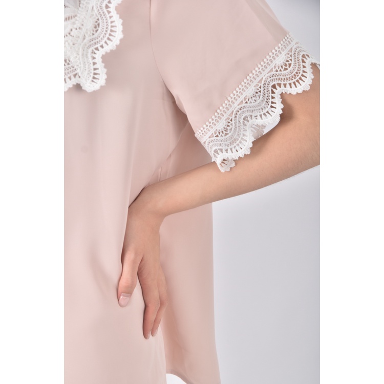 (L) 氣質粉色短袖上衣二手衣, , large