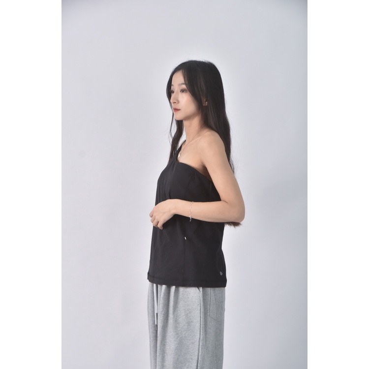 (S) lululemon運動質感單肩黑色上衣二手衣, , large