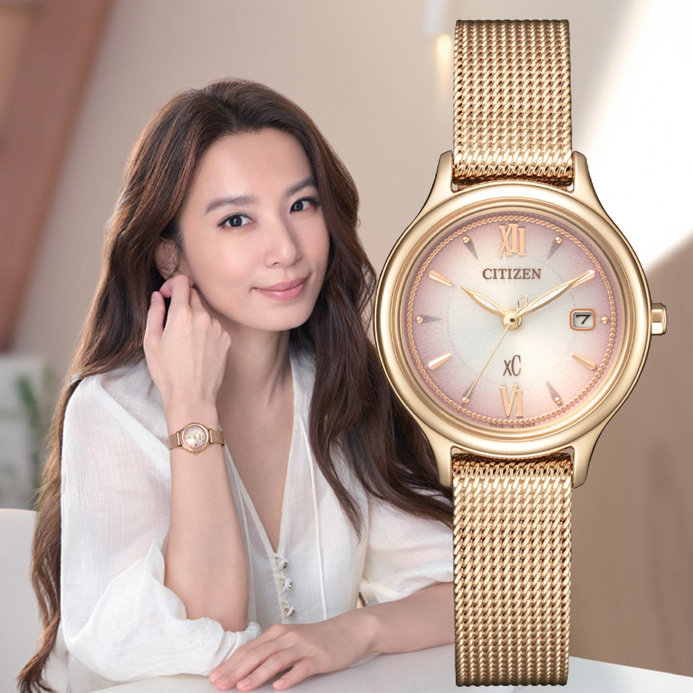 CITIZEN 星辰 XC 亞洲限定 光動能米蘭女錶 EW2635-54W, , large