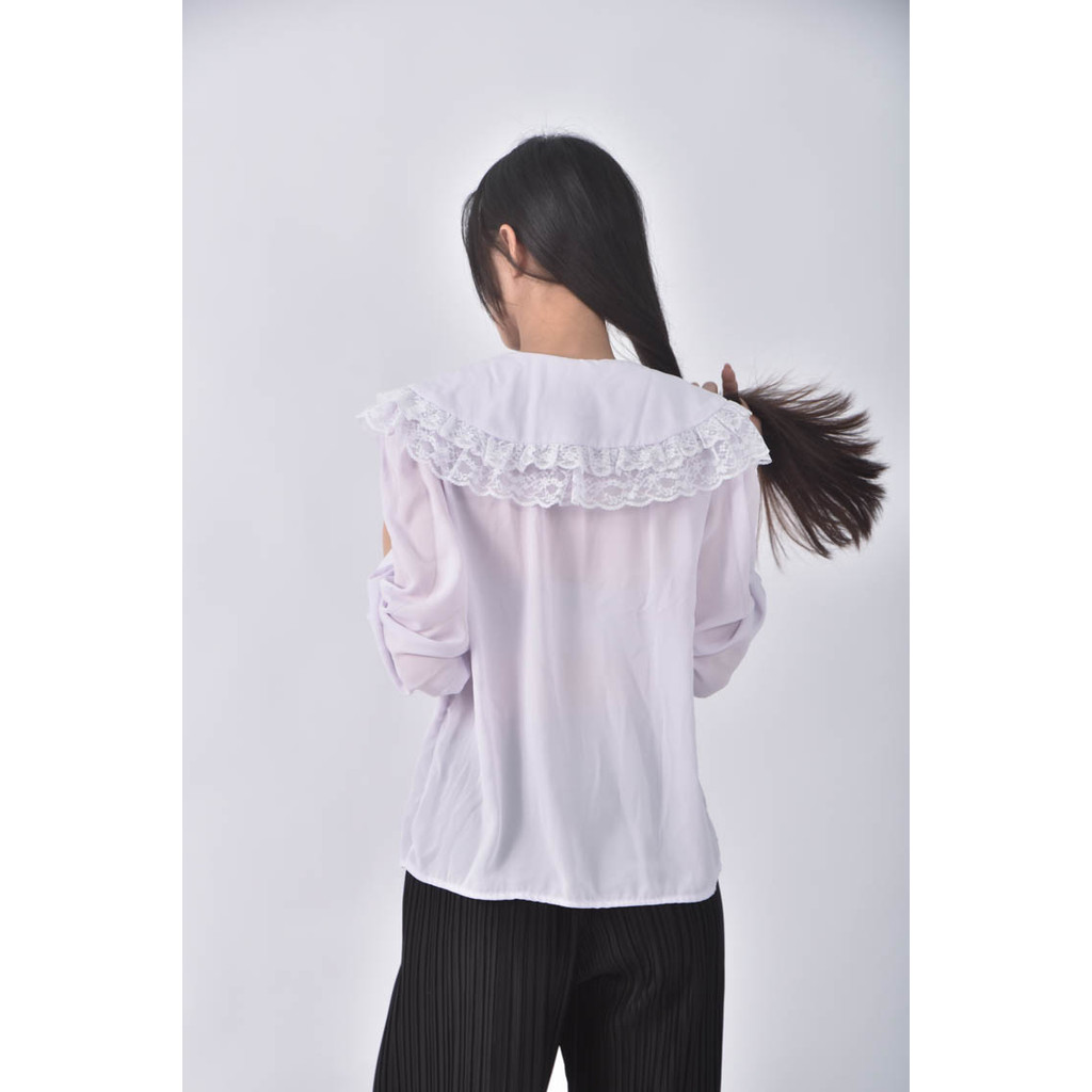 (M) a dress紫色長袖上衣二手衣, , large
