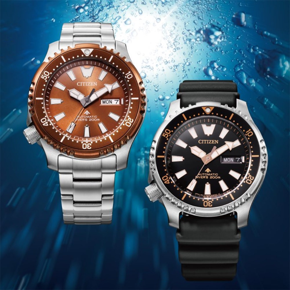 CITIZEN 星辰 PROMASTER 鋼鐵河豚復刻機械錶 附贈橡膠錶帶 NY0160-66E, , large