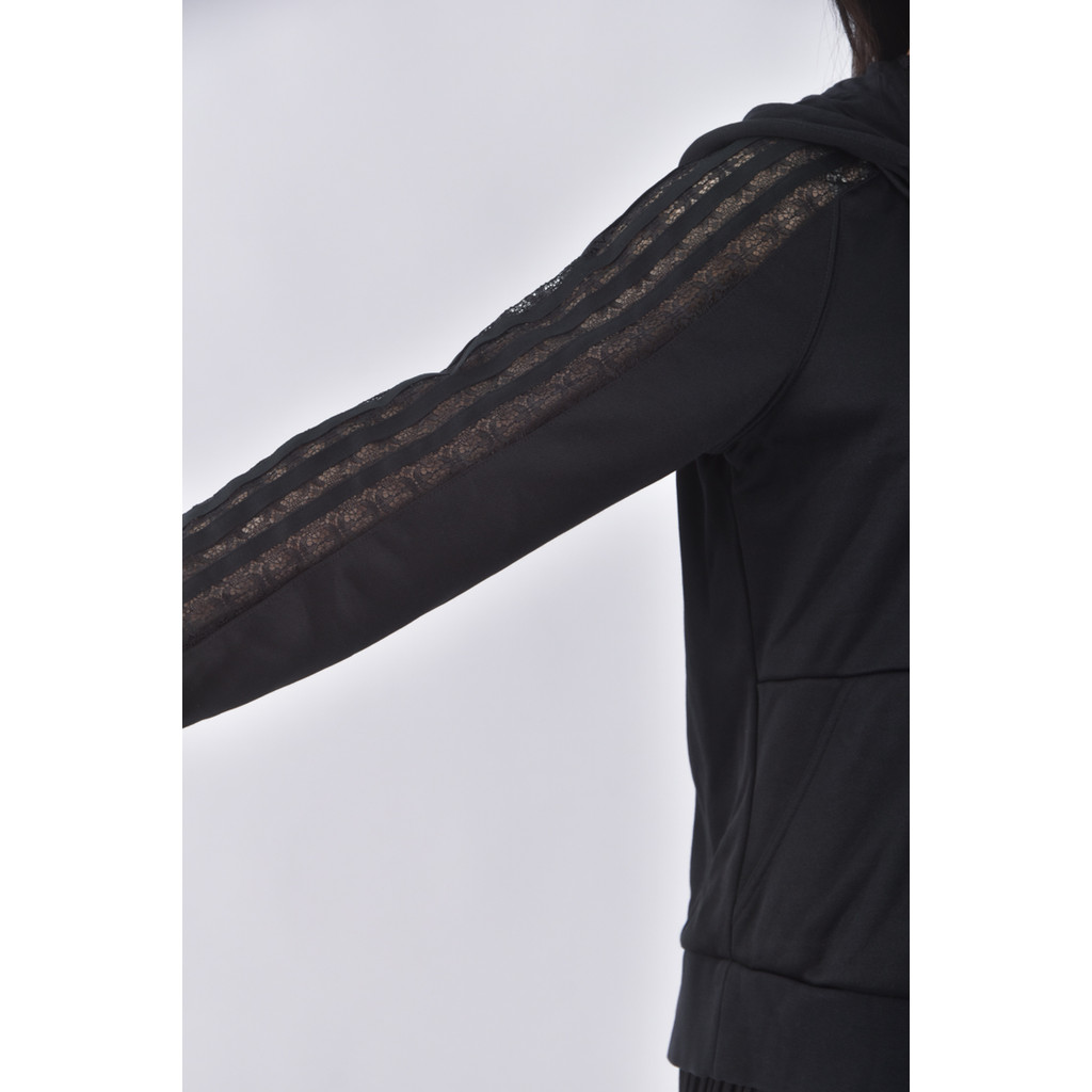 (M) adidas運動棉質蕾絲黑色外套二手衣, , large