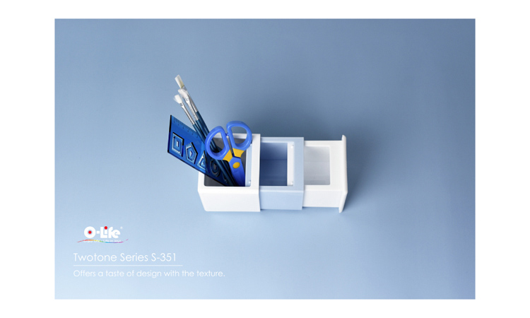 【O-Life】Retractable Storage Box-Blue, , large
