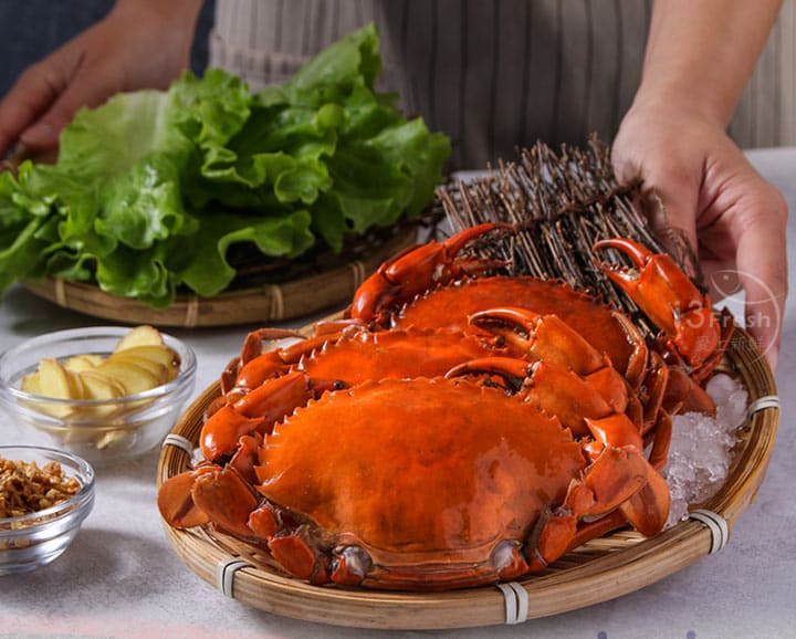 Red crab (cooked and frozen), , large