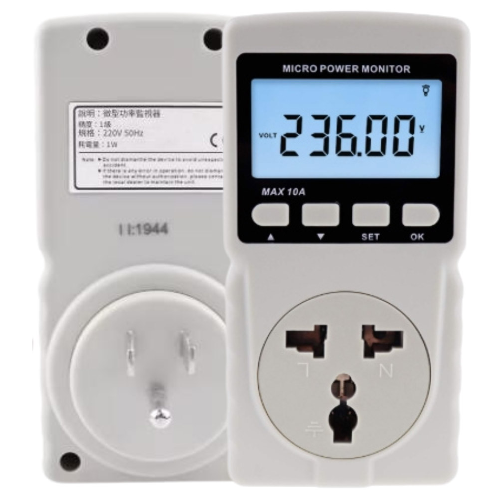 全電壓功率錶GM86美規插頭三孔(帶接地)110V/220V, , large