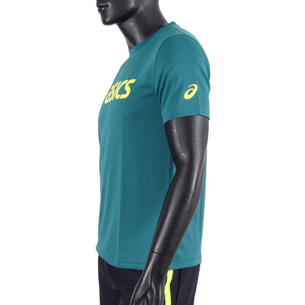 Asics 男女 短袖 T恤 運動 透氣 吸濕 快乾 抗UV 台灣製 延續 綠 [K31415-82], , large
