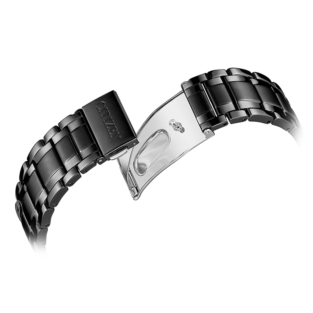 CITIZEN 星辰 亞洲限定 光動能紳男月相手錶 AP1055-87X, , large