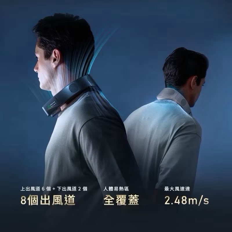 【Leo手機周邊專賣店】TORRAS圖拉斯 旗艦AI智慧頸掛冷暖空調風扇 / 星際黑, , large