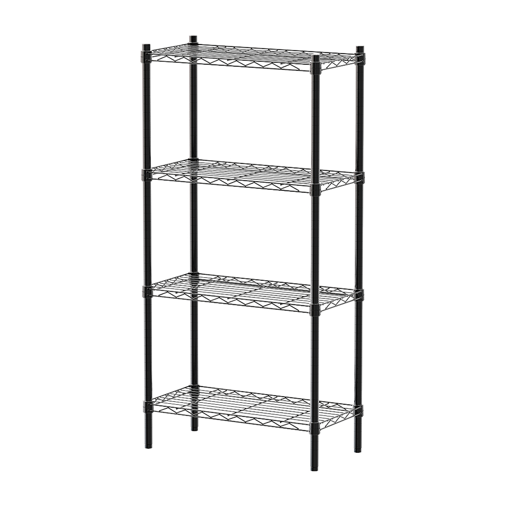 【Y HOUSE】60x30x120cm Lightweight Four-layer Iron Rack Iron Rack Shelf - Painted Black, , large