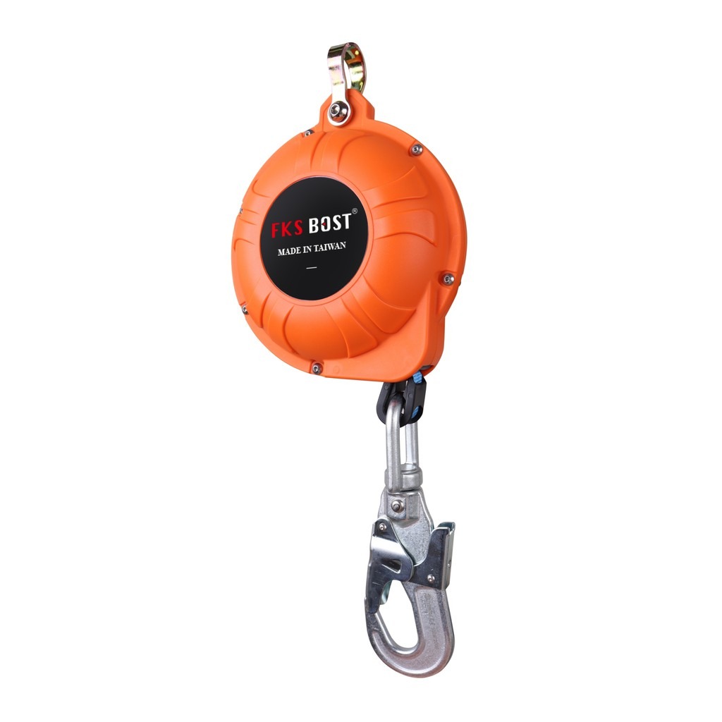 WIN五金 台灣製造FKS BOST SRL-1.5M(單顆) 織帶高空作業防墜器 通過認證CE EN 織帶防墜器 安全帶 捲吊防墜器 防墬器, , large