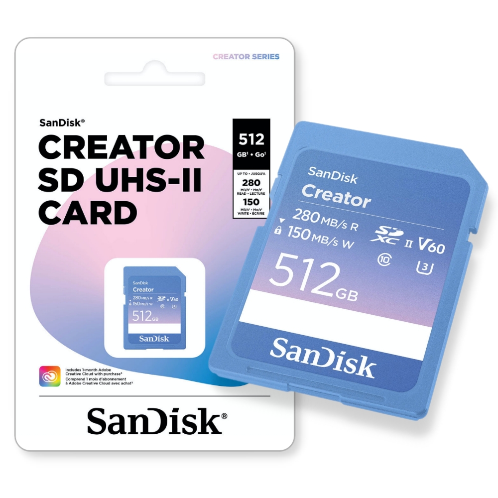 【SanDisk】Creator 512G UHS-II SDXC U3 V60 C10 記憶卡, , large
