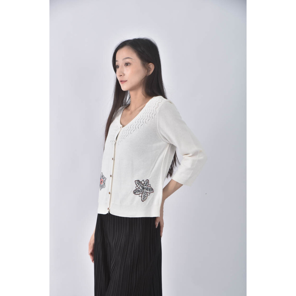 (S) charlene棉質純棉白色外套二手衣, , large