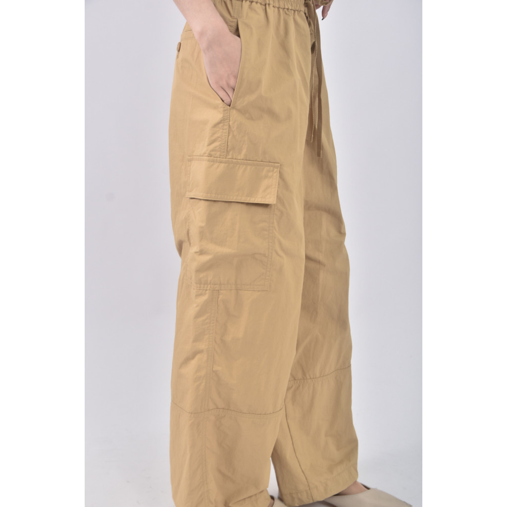 (S) uniqlo高腰質感工裝黃色長褲二手衣, , large
