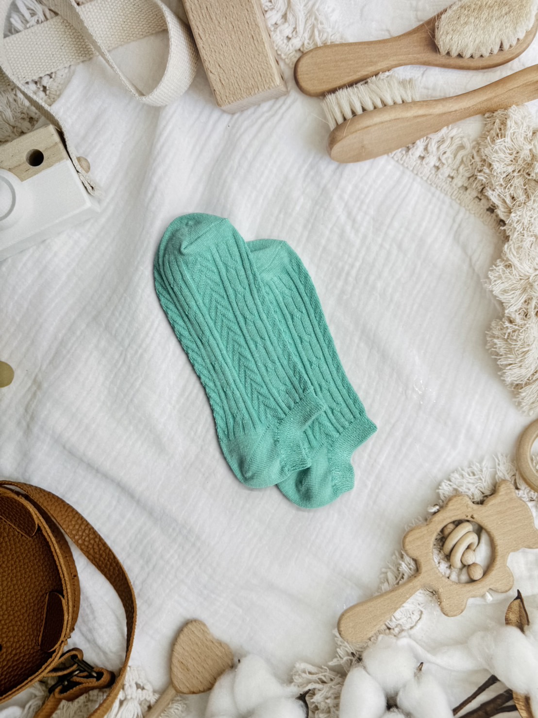 【RUNWAY】《RUNWAY SOCKS》Japanese/Korean Style Candy Socks &ndash; 22 Colors, Double Cylinder No-Show Socks &ndash; Pastel Green Limited Quantity &ndash; While Supplies Last, , large