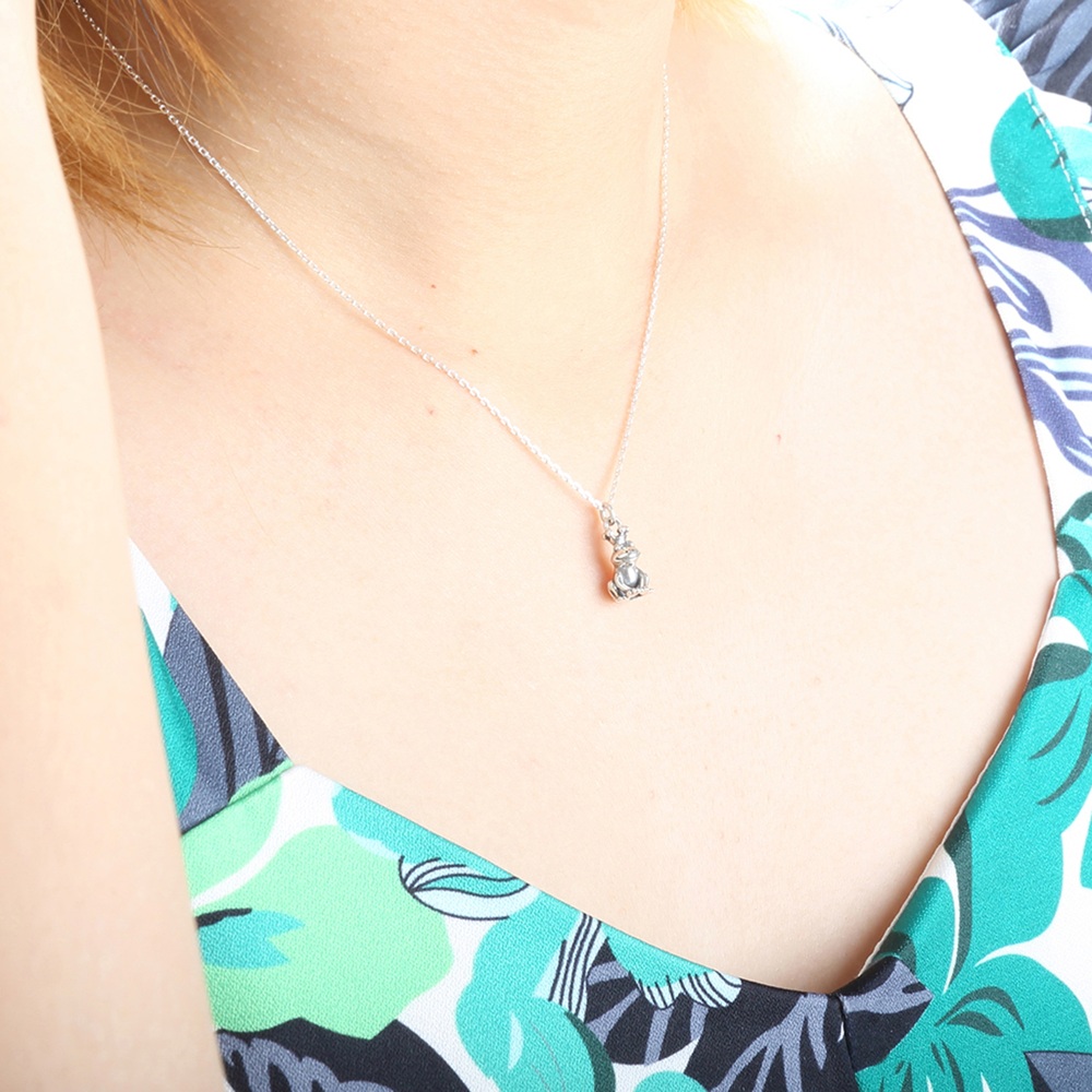 【Angel & Me】Cute Frog Prince s925 sterling silver necklace Birthday gift, , large