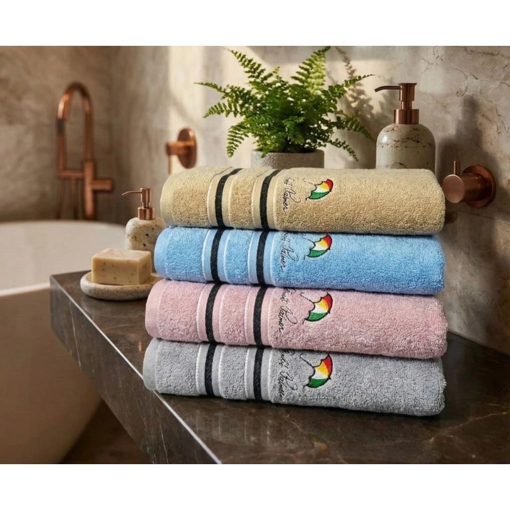 [Kaimei Cotton Industry] 🔥Double 11 Sale🔥Kaimei Bath Towel｜MIT Taiwan-made Umbrella Brand LOGO Bath Towel Classic Striped Pure Cotton Bath Towel Brand Authorization 3 Pack Random Excellent, , large