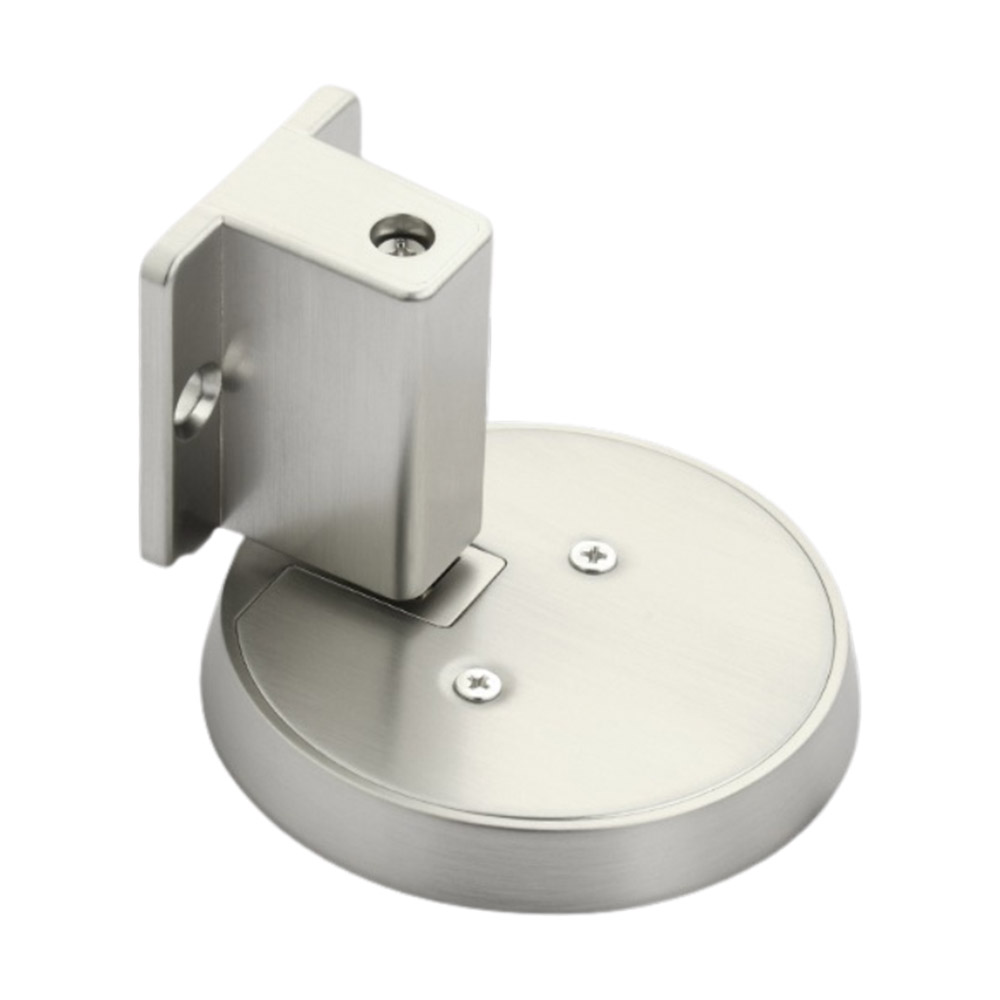 High-strength wind-resistant mechanical doorstop - brushed silver, , large