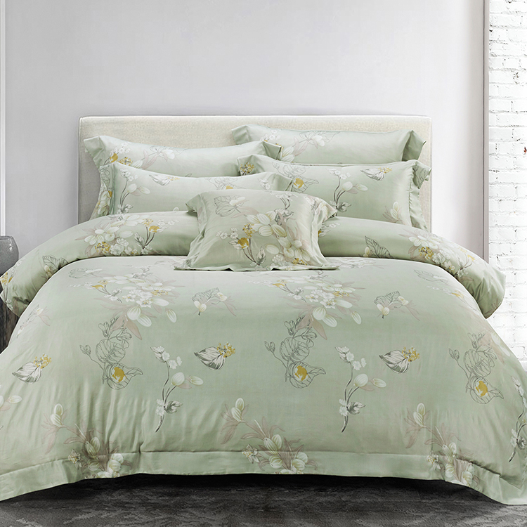 【多利寶寢具】Indian新科技天絲吸濕排汗雙人加大四件式床包兩用被組-葉飛揚