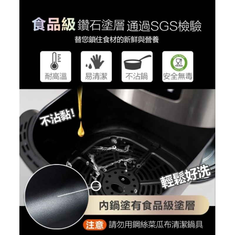 【Glolux】第二代 7.5L智能陶瓷氣炸鍋 品牌 平替首選 不沾黏/鎖新鮮/陶瓷塗層 烤肉！大型 氣炸鍋, , large