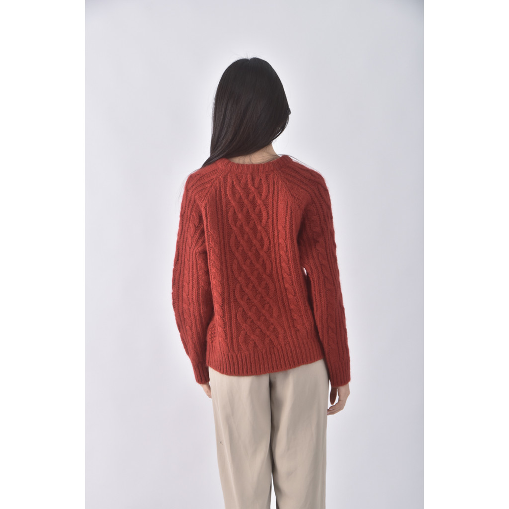 (L) pretty young thing韓牌圓領紅色長袖上衣二手衣, , large