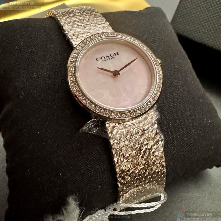 [星晴錶業]COACH手錶,28mm,CH00252粉紅色錶面玫瑰金錶殼玫瑰金色米蘭錶帶款, , large