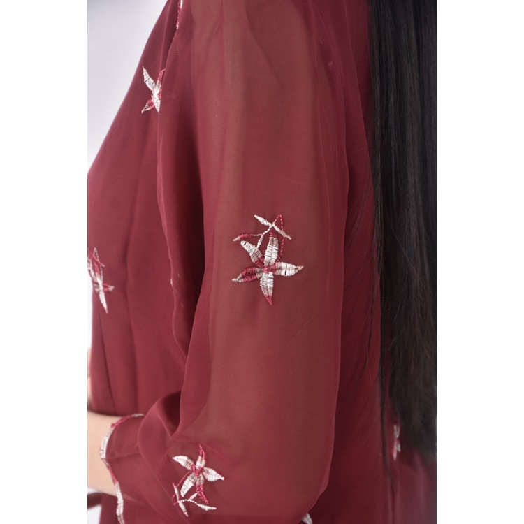 (S) lan ling紅色長袖上衣二手衣, , large