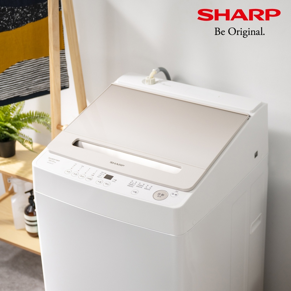 SHARP 12kg Pulsator Inverter Washing Machine ES-ASG12T, , large