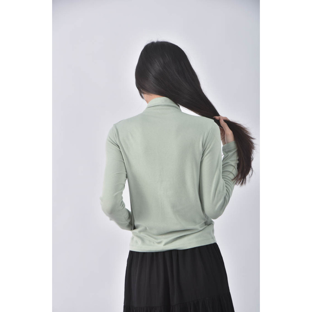 (S) monique綠色長袖上衣二手衣, , large
