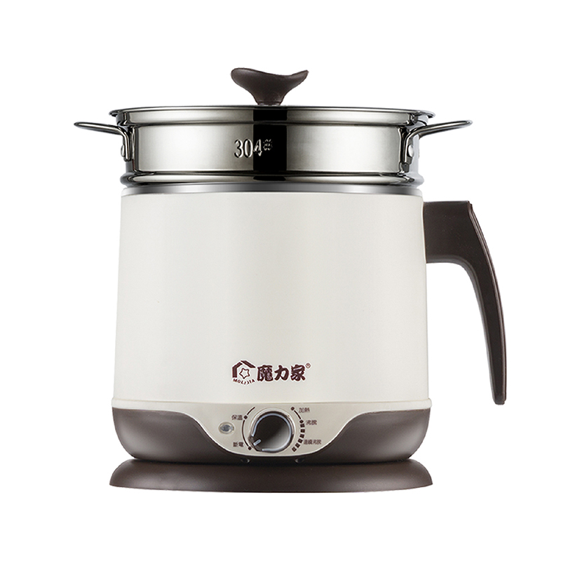 【MOLIJIA】2.2L Instant Hot & Multifunctional Electric Cooker + M0819 Three-Piece Separable Steamer Set - Crescent White, , large