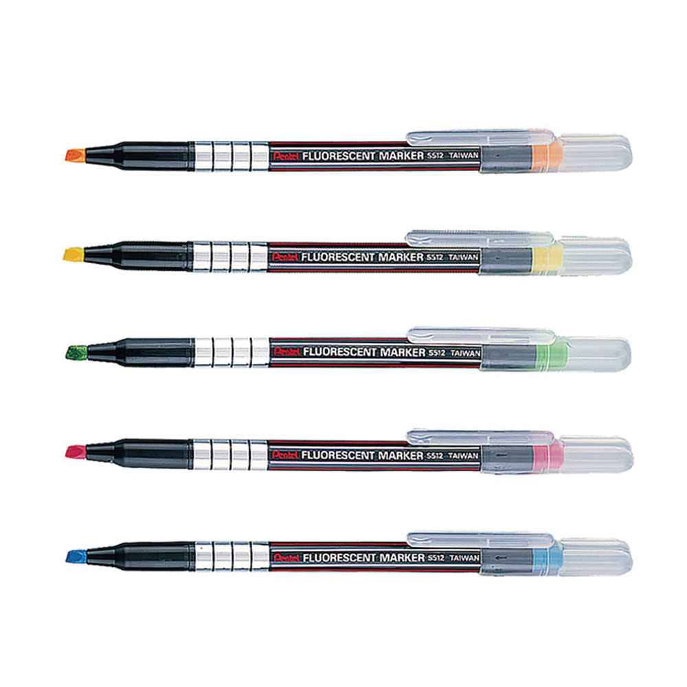 【Pentel 飛龍】螢光筆 1.0-3.5mm 10打/組 S512 - 橘, , large