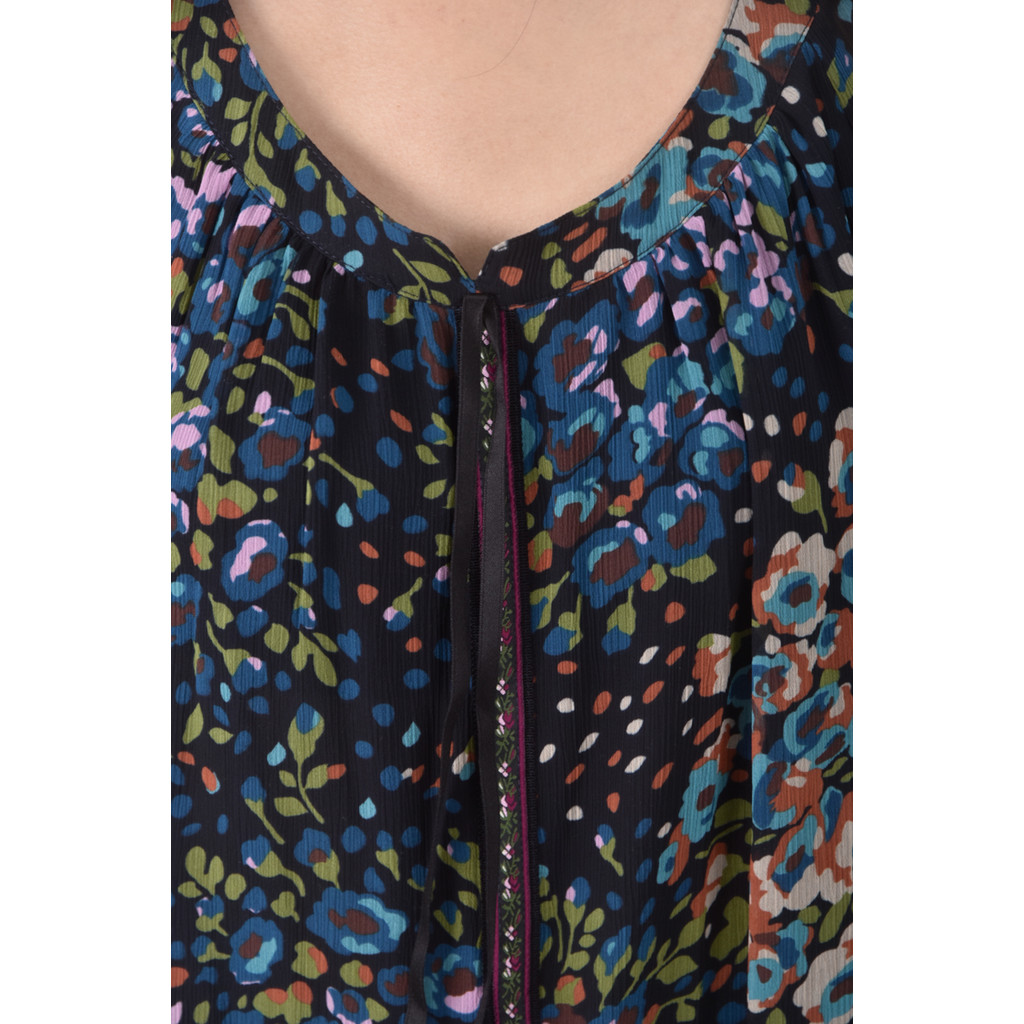 (M) joan綁帶藍色短袖上衣二手衣, , large