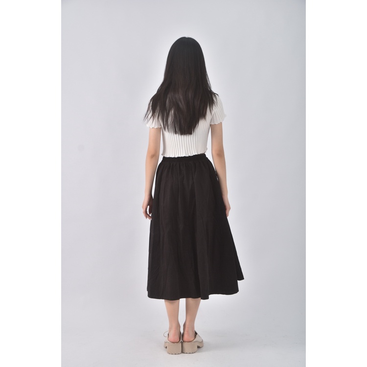 (M) 【德馨私服】質感拼接黑色長裙二手衣, , large