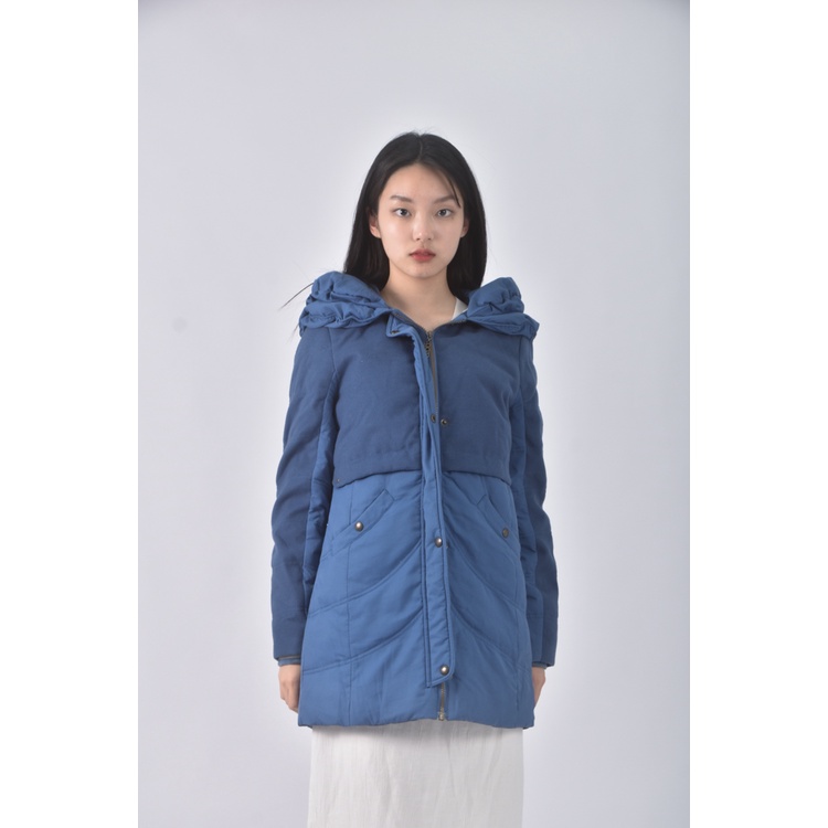 (S) gozo羽絨連帽藍色外套二手衣, , large