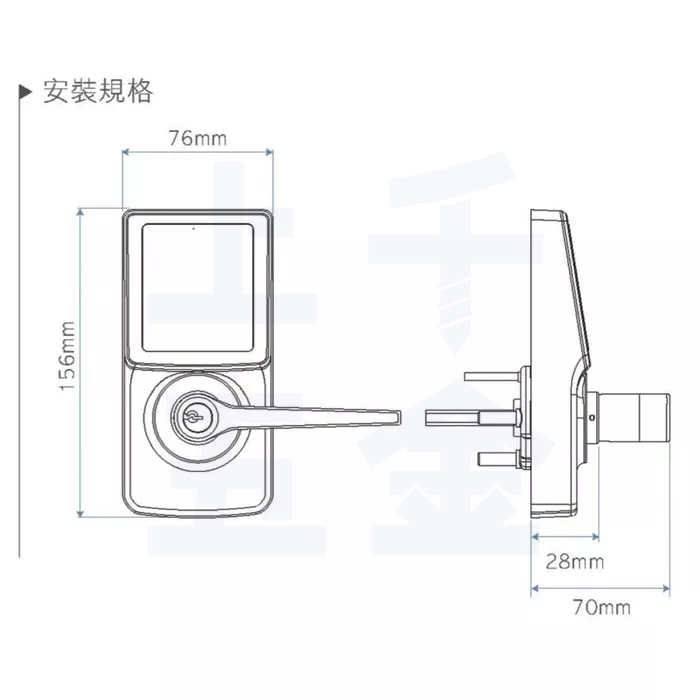 電子鎖 加安牌 TL-505PC TL505PC 可到府安裝 門鎖 水平鎖 三合一 密碼鎖 卡片鎖, , large