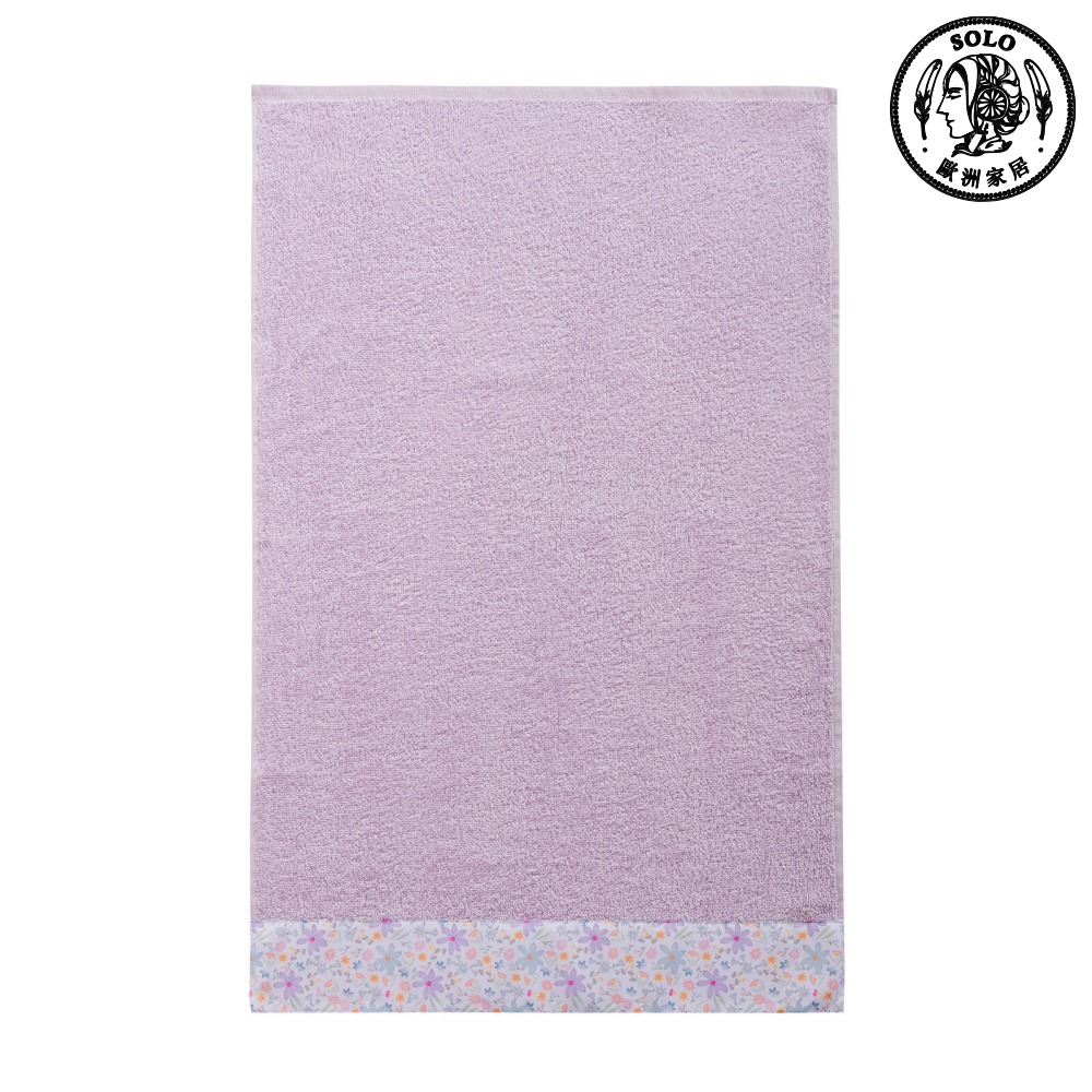 【SOLO歐洲家居】LCW Home 土耳其製 50x80cm 柔紫花語印花純棉毛巾 100%純棉 超吸水, , large